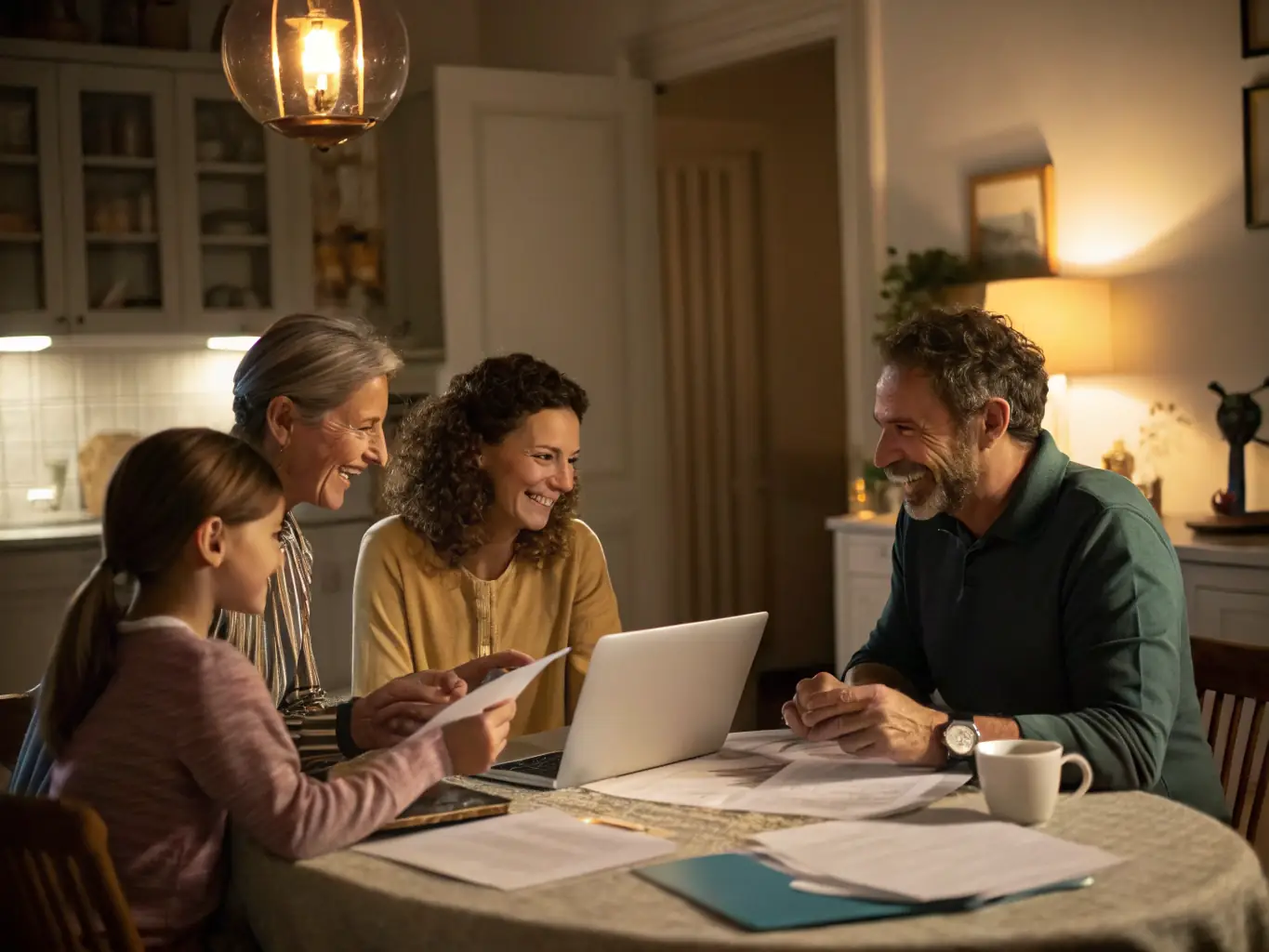 An image of a South African family planning their budget together, showcasing the importance of financial planning for families.